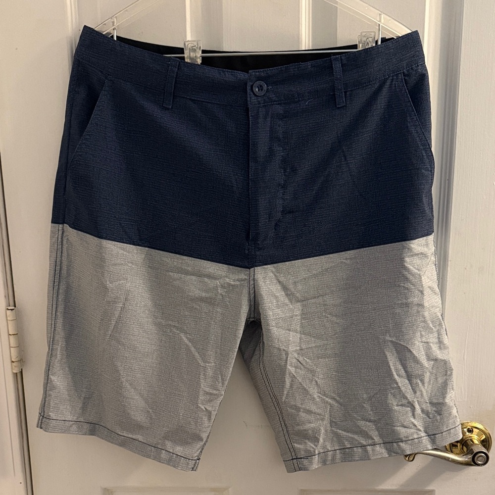 Stylish Navy and Gray Athletic Shorts